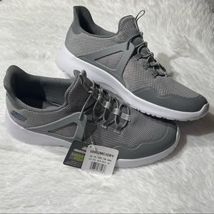 Skechers Memory Foam Mens Athletic Shoes Color Gray Size 9.5